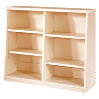 【軒先渡し】バリュテック・インターナショナル 脚元安定頑丈 ロータイプ書棚 幅900×奥行300×高さ770mm アイボリー 1台（直送品）