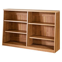 【軒先渡し】バリュテック・インターナショナル 脚元安定頑丈 ロータイプ書棚 幅1180×奥行300×高さ770mm ミディアムブラウン 1台（直送品）