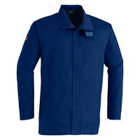 Asahicho 3514 難燃長袖シャツ ネイビー 4L 1着（直送品）