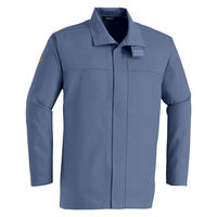 Asahicho 3514 難燃長袖シャツ グレー LL 1着（直送品）