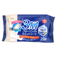協和紙工 フローリング用3層ウェットシート 20枚 15-329 1箱(20個入)（直送品）