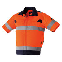 【服のみ】Asahicho　9207　空調服（R）高視認半袖ブルゾン　蛍光オレンジ　5L　反射材　1着（直送品）
