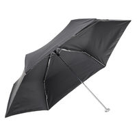 ポケフラット UVカット 折50cm 晴雨兼用シルバー手元ブラック S350-0773BK1-B9 1本 日傘 ウォーターフロント