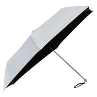 ポケフラット UVカット折50cm晴雨兼用シルバー手元ライトグレー S350-0773GY1-B9 1本 日傘 ウォーターフロント