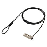 セキュリティワイヤーロック 4桁ダイヤル キー不要 3.2×4.5mmセキュリティスロットESL-403C エレコム 1個（直送品）