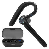 Bluetoothヘッドセット 片耳 マイク付 ノイズキャンセリング 軽量 ブラック LBT-HSC41BK-EC エレコム 1個（直送品）