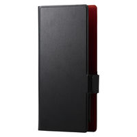 スマホケース 手帳型 多機種スマホ対応 マルチケース 自己吸着シート 薄型 軽量 ブラック P-07PLFUBK エレコム 1個（直送品）