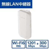 Wi-Fi6 無線LAN中継器 コンセント直挿し型 戸建て・離れ家対応 EasyMesh WTC-W601-W エレコム 1個（直送品）