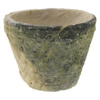 リーフ 多肉植物 アンティークポット 直径10×7.5cm 黒 226031 1個（直送品）