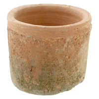 リーフ 多肉植物 アンティークポット 直径10×8.5cm 赤 226239 1個（直送品）