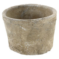 リーフ 鉢 アンティークポット 直径13×10cm 白 226244 1個（直送品）