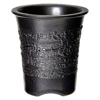 かみ山陶器 盆栽鉢 信楽焼 植木鉢 イブシ松皮 4号 263488 1個（直送品）