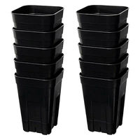 日本ポリ鉢販売 スリット鉢 プレステラ 90深型 黒 10個セット 267235 1個（直送品）