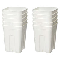 日本ポリ鉢販売 スリット鉢 プレステラ 120深型 白 10個セット 269853 1個（直送品）