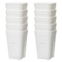 日本ポリ鉢販売 スリット鉢 プレステラ 90深型 白 10個セット 269855 1個（直送品）