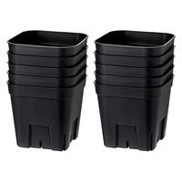 日本ポリ鉢販売 スリット鉢 プレステラ 90型 黒 10個セット 272687 1個（直送品）