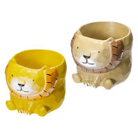 ケー・イー・アイ 鉢 リトルレジンポット ライオン 273619 1個（直送品）