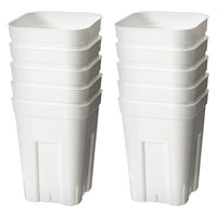 日本ポリ鉢販売 スリット鉢 プレステラ 105深型 白 10個セット 275692 1個（直送品）