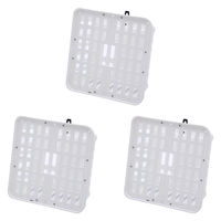 リーフ コウモリランバスケット ホワイト 3Lサイズ 3個入り 282385 1個（直送品）