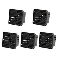 リーフ コウモリランバスケット ブラック Mサイズ 5個入り 282455 1個（直送品）