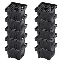 リーフ コウモリランバスケット ブラック Sサイズ 10個入り 282481 1個（直送品）