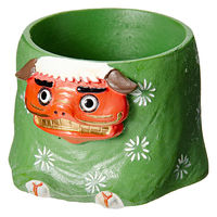 ケー・イー・アイ 鉢 リトルレジンポット 獅子舞 282732 1個（直送品）