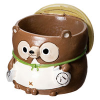 ケー・イー・アイ 鉢 リトルレジンポット たぬきの置物 284881 1個（直送品）