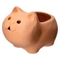 ケー・イー・アイ 多肉植物 アニマルテラコッタ ネコ 1号 穴あり 285410 1個（直送品）