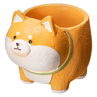 ケー・イー・アイ 鉢 リトルレジンポット 四つ足アニマル 柴犬 285417 1個（直送品）