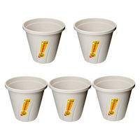 大和プラスチック 鉢 根はり鉢 8号 ホワイト 5個入り 288481 1個（直送品）