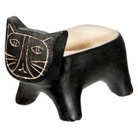 カルナック 鉢 アフリカンキャットケース ブラック S 293745 1個（直送品）