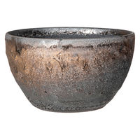 かみ山陶器 盆栽鉢 信楽焼 植木鉢 金窯変中深丸 5号 294858 1個（直送品）