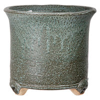 かみ山陶器 盆栽鉢 信楽焼 植木鉢 ソリひねり青銅 6.5号 295419 1個（直送品）