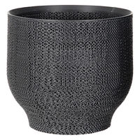 bachi 多肉植物 Gyropot 二丈(にじょう) 黒 4号鉢 297488 1個（直送品）