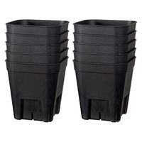 日本ポリ鉢販売 スリット鉢 プレステラ 75型 黒 10個セット 303820 1個（直送品）
