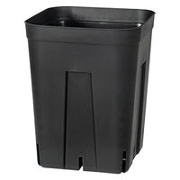 日本ポリ鉢販売 スリット鉢 プレステラ 150深型 黒 1個 306338（直送品）