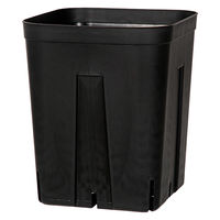 日本ポリ鉢販売 スリット鉢 プレステラ 180深型 黒 1個 306413（直送品）