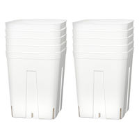 日本ポリ鉢販売 スリット鉢 プレステラ 180深型 白 10個セット 306416 1個（直送品）