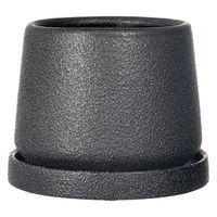 陶里 フラン ブラック 受け皿付き 307092 1個（直送品）