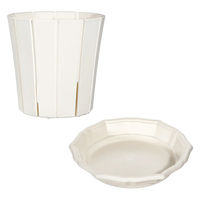 アップルウェアー(園芸) スリット鉢 アップルウェアー スリットオアシス&スタイルプレート 5号 ホワイト 309395 1個（直送品）