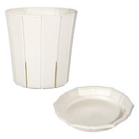 アップルウェアー(園芸) スリット鉢 アップルウェアー スリットオアシス&スタイルプレート 6号 ホワイト 309397 1個（直送品）