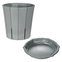 スリット鉢 アップルウェアー スリットオアシス＆スタイルプレート ７号 ダークグレー1個（直送品）