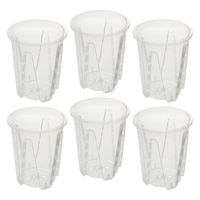 リーフ 根が見える透明鉢 直径10cm 325721 1セット(6個)（直送品）