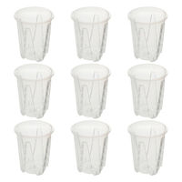 リーフ 根が見える透明鉢 直径10cm 325722 1セット(9個)（直送品）