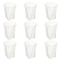 リーフ 根が見える透明鉢 直径12cm 325724 1セット(9個)（直送品）