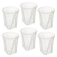 リーフ 根が見える透明鉢 直径14cm 325725 1セット(6個)（直送品）