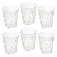 リーフ 根が見える透明鉢 直径16cm 325726 1セット(6個)（直送品）