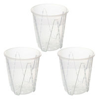 リーフ 根が見える透明鉢 直径18cm 325727 1セット(3個)（直送品）