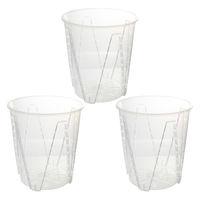 リーフ 根が見える透明鉢 直径24cm 325729 1セット(3個)（直送品）