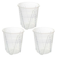 リーフ 根が見える透明鉢 直径21cm 325728 1セット(3個)（直送品）